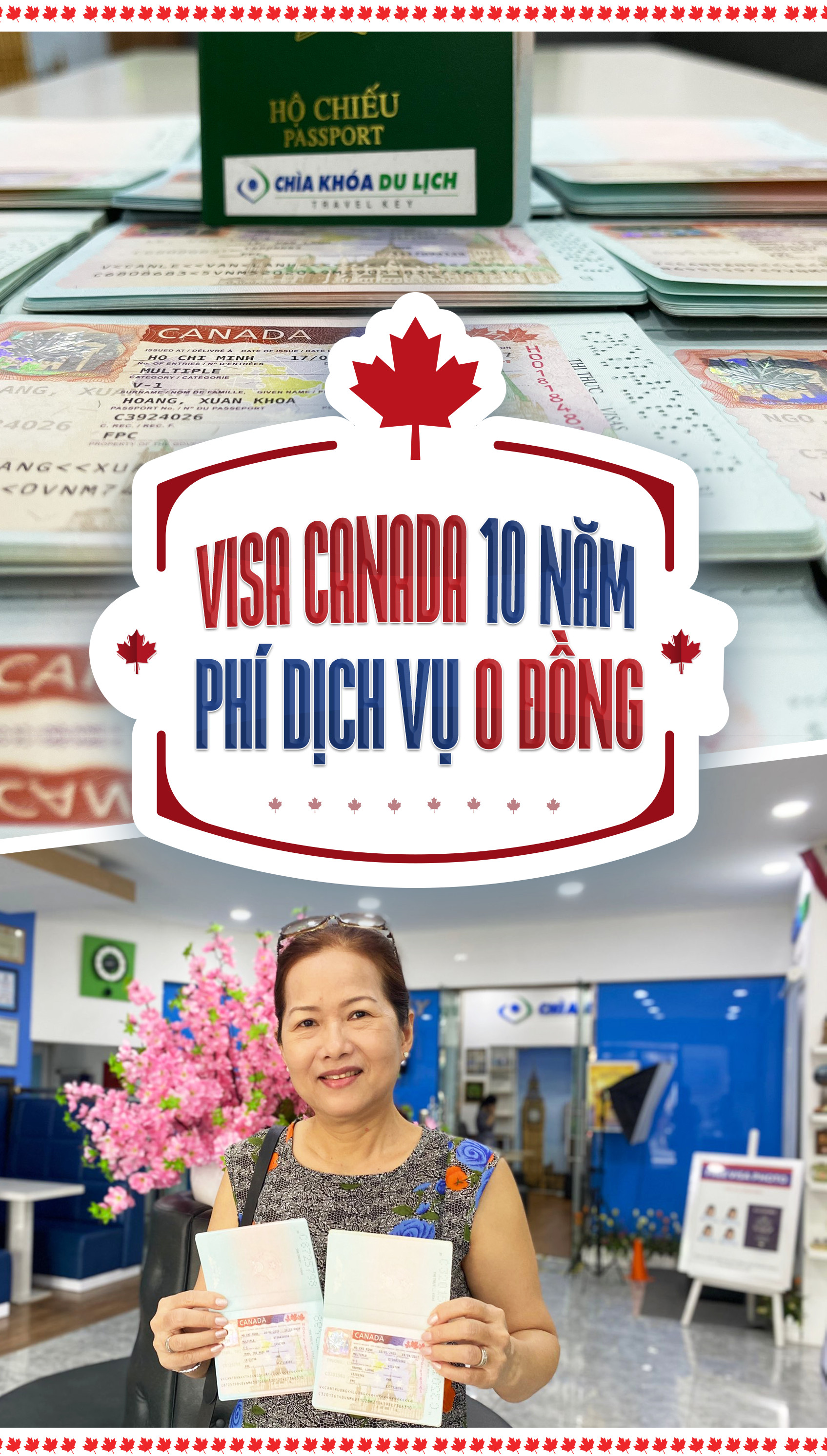 Visa Canada 10 - Phí dịch vụ 0 đồng